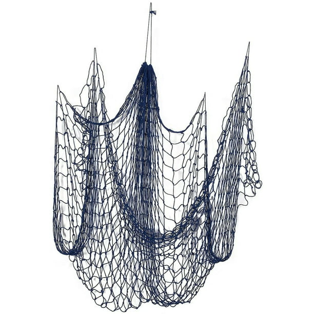 Decorative Fish Netting 5 x 10 Feet Nautical Sea Ocean Beach Look Gray